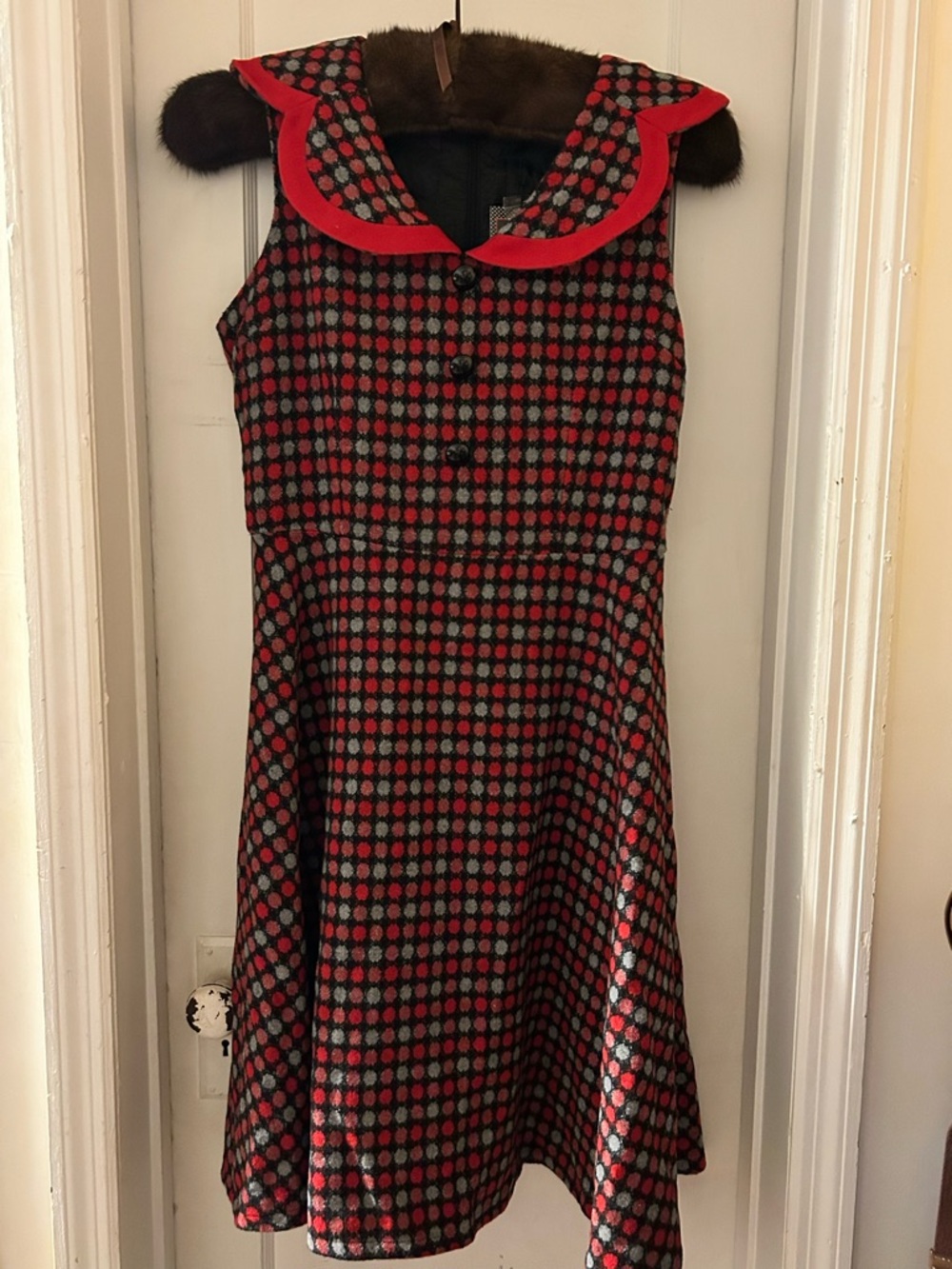 NWT Vintage VOODOO VIXEN ROCKABILLY RETRO 50'S SWING POLKA DOT RED DRESS XL